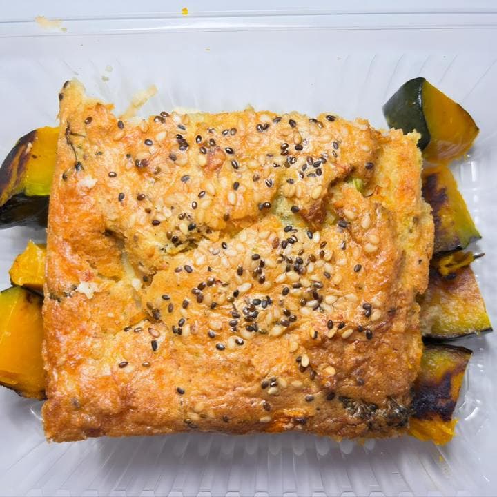 Torta de frango com legumes, chia, gergelim e abóbora