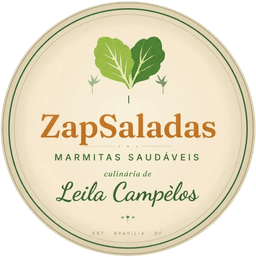 Logo ZapSaladas: marmitas saudáveis, culinária de Leila Campèlos